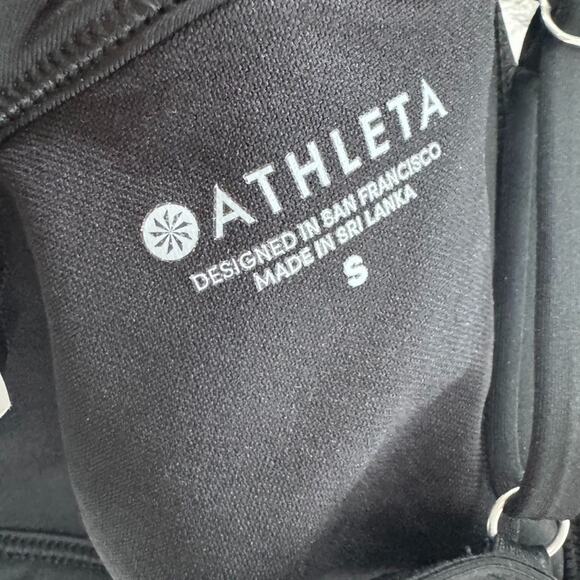 Athleta Swimsuit Top Womens S Black Triangle Bikini Bra Beach Vacation Resort - Picture 2 of 8